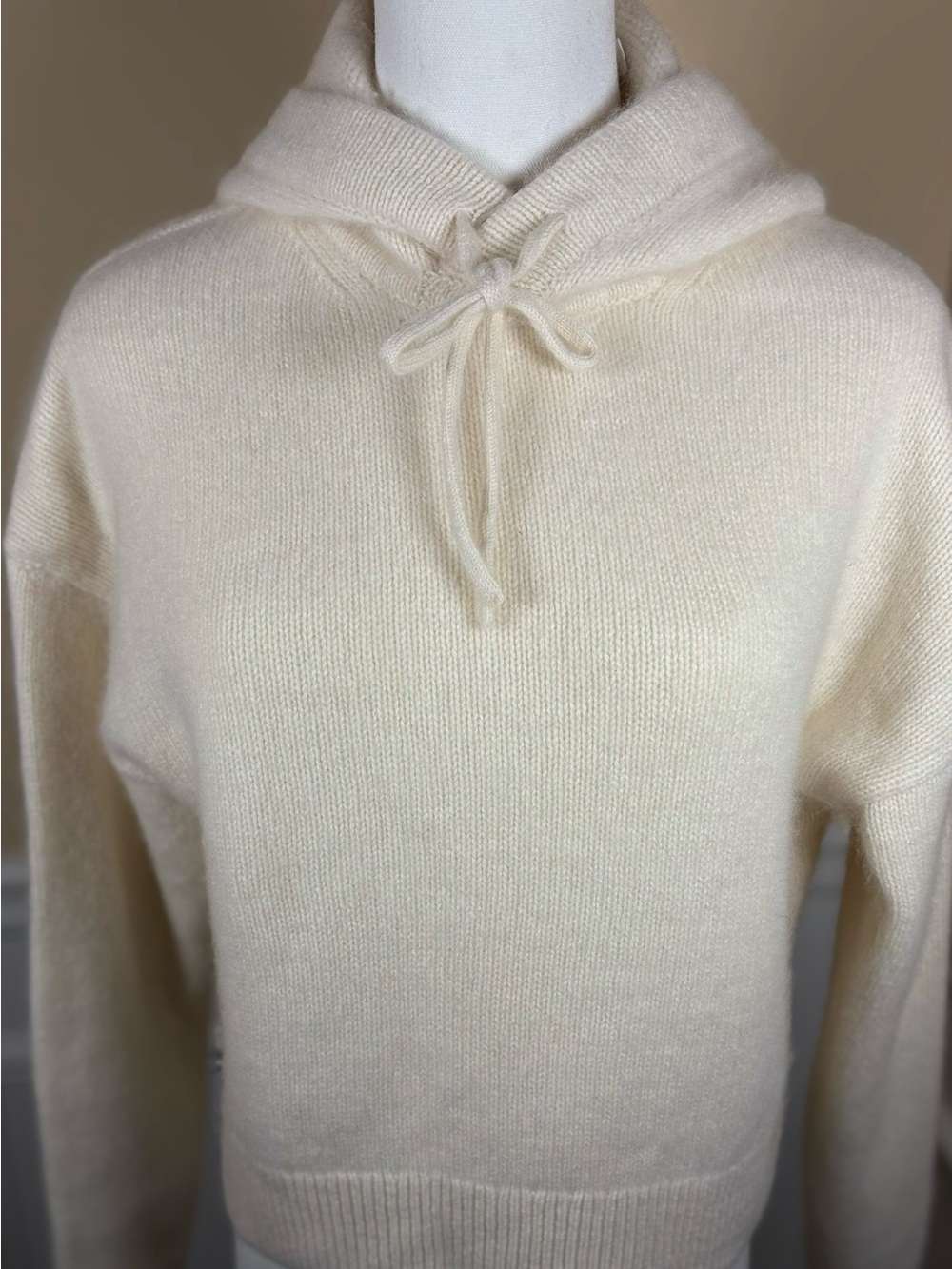 🤍 The Group by Babaton Aritzia 100% Cashmere Hoodie Ivory Cream